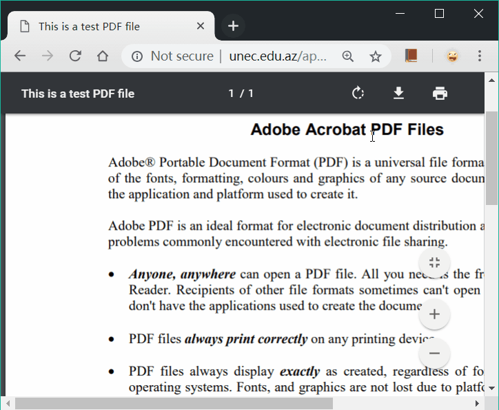 The extension does not work with PDF pages