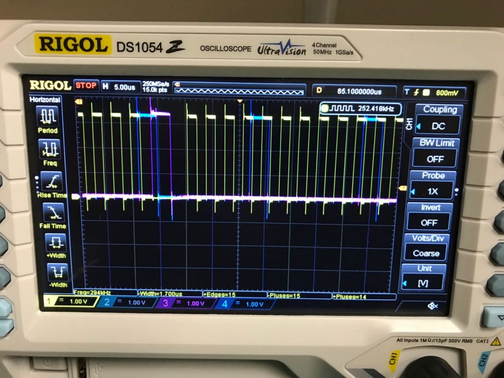 Clock signals on an oscilloscope